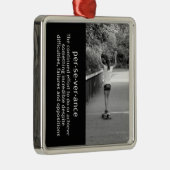 Longboard-Girl-Ausdauer Ornament Aus Metall (Rechts)