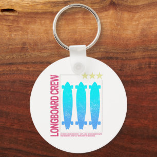 Longboard Retro Skateboard Vintage Skater Design Schlüsselanhänger