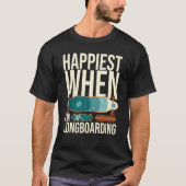 Longboard Skateboard Board Wheels Longboarder Begi T-Shirt (Vorderseite)