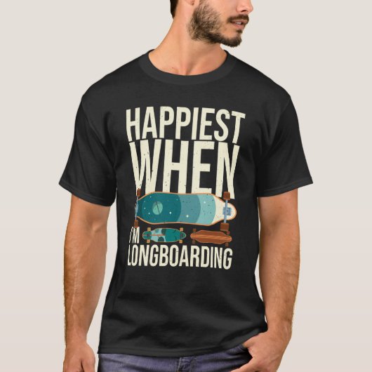 Longboard Skateboard Board Wheels Longboarder Begi T-Shirt (Vorderseite)