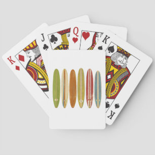 Longboard Surfboards im Vintage Retro Stil Surfen Spielkarten