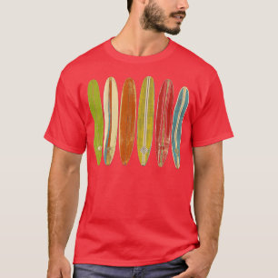 Longboard-Surfboards im Vintage-Retro-Stil Surfen T-Shirt