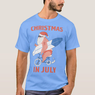 Longboard-Weihnachtsmann Weihnachten im Juli T-Shirt