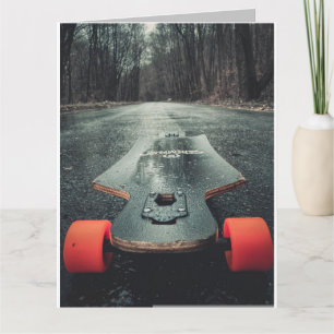 LONGBOARDING SKATEBOARDING GEBURTSTAGS-Grußkarte Karte