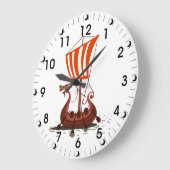 Longboat Große Wanduhr (Winkel)