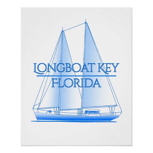 Longboat Key Coastal Nautical Segelsegler Poster (Vorderseite)