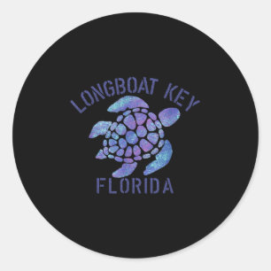 Longboat Key, Fl Beach Design _ Tribal Turtle Gesc Runder Aufkleber