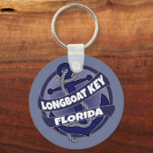 Longboat Key Florida Anker Swirl Schlüsselanhänger (Vorderseite)