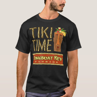 Longboat Key Florida Retro Tiki Bar Design T-Shirt