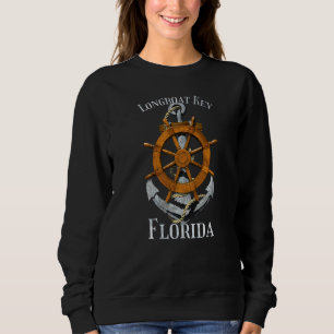 Longboat Key Florida Urlaub Nautical Anchor Segel Sweatshirt