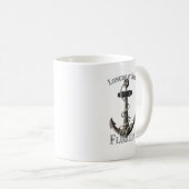Longboat Key Florida Urlaub Nautische Anker Kaffeetasse (VorderseiteRechts)