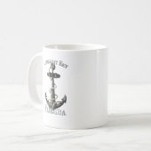 Longboat Key Florida Urlaub Nautische Anker Kaffeetasse (Vorderseite Links)
