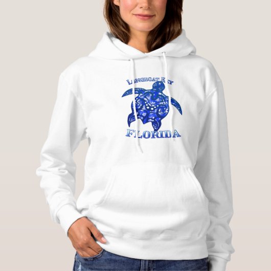 Longboat Key Florida Urlaub Tribal Turtle Hoodie (Vorderseite)