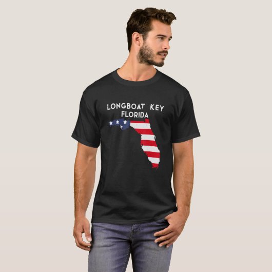 Longboat Key Florida USA Staat Amerika Reiseflor T-Shirt (Vorne ganz)