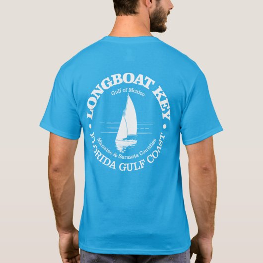 Longboat-Schlüssel (Segelboot) T-Shirt (Rückseite)