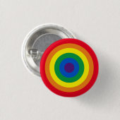 Longbt Regenbogen-Bullseye-Gay Pride Button (Vorne & Hinten)