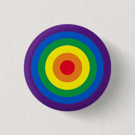 Longbt Regenbogenstreifen, Bullseye Gay Pride Fahn Button