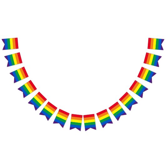 Longbt Regenbogenstreifen Gay Pride Wimpelkette (Alle)