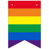 Longbt Regenbogenstreifen Gay Pride Wimpelkette (Erste Fahne)