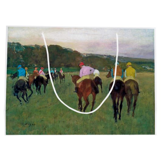 Longchamp Race Horse, Edgar Degas Große Geschenktüte (Rückseite)