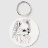 Longcoat chihuahua schlüsselanhänger (Vorderseite)