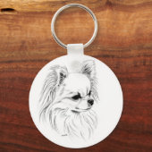 Longcoat chihuahua schlüsselanhänger (Vorderseite)