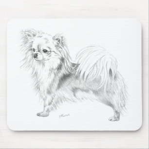 Longcoat Chihuahua - stehend Mousepad