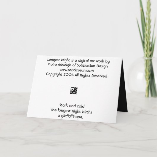 Longest Night Karte (Rückseite)
