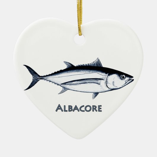 Longfin Albacore-Thunfisch-Logo Keramikornament (Vorne)