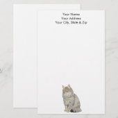 Longhair Tabby Cat Briefpapier (Vorne/Hinten)