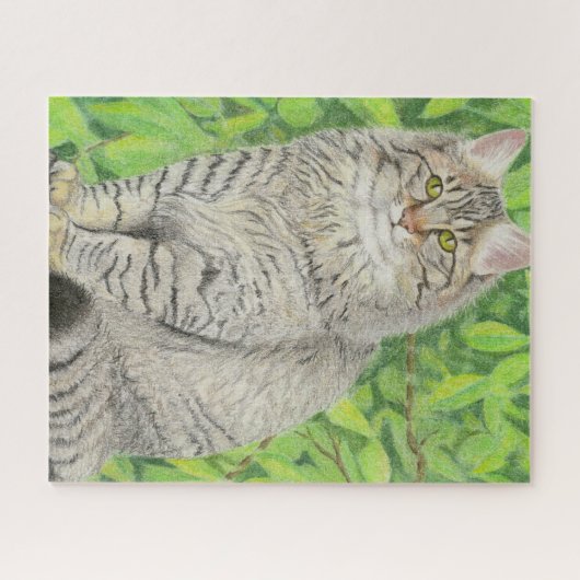 Longhair Tabby Cat Puzzle (Horizontal)