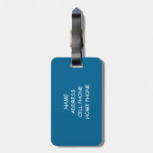 LongHaired TuxedoCat mit einer Vodka Tonic Bar Art Gepäckanhänger (Rückseite vertikal)