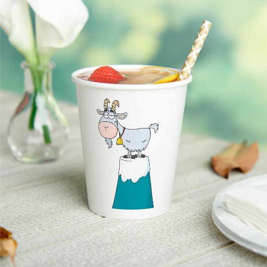 Longhorn-Bergziege Pappbecher
