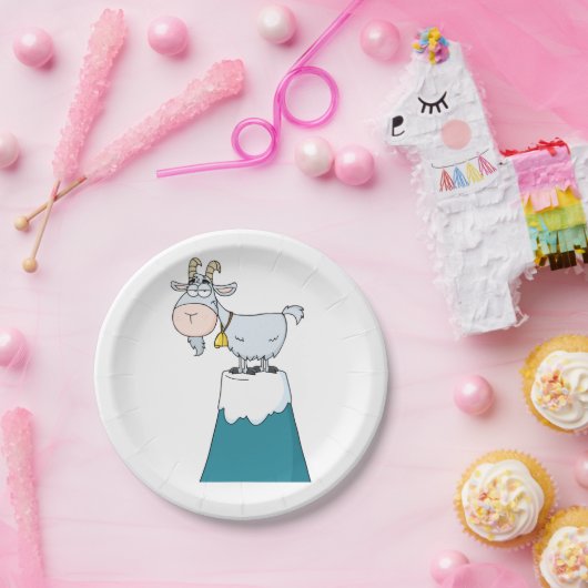 Longhorn-Bergziege Pappteller (Party)