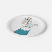 Longhorn-Bergziege Pappteller (Schrägansicht)