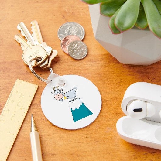 Longhorn-Bergziege Schlüsselanhänger