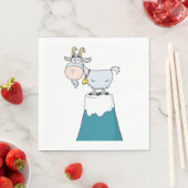 Longhorn-Bergziege Serviette (Beispiel)