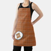 Longhorn Burnt Orange Kariert Pattern Game Day Schürze (InSitu)