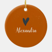 Longhorn Burnt Orange Zuhause Sweet Zuhause - Texa Keramik Ornament (Hinten)