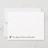 Longhorn Burnt Orange Zuhause Sweet Zuhause - Texa Mitteilungskarte (Rückseite)