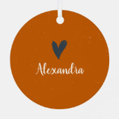 Longhorn Burnt Orange Zuhause Sweet Zuhause - Texa Ornament Aus Metall (Rückseite)