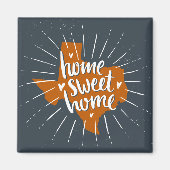 Longhorn Burnt Orange Zuhause Sweet Zuhause Texas Magnet (Vorne)