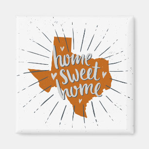 Longhorn Burnt Orange Zuhause Sweet Zuhause Texas Magnet