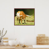 Longhorn Cattle Texas Poster (Küche)