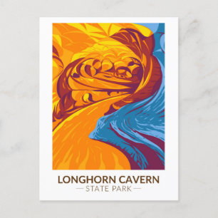 Longhorn Cavern Staat Park Texas Vintag Postkarte