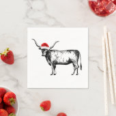 Longhorn Christmas Napkin Serviette (Beispiel)