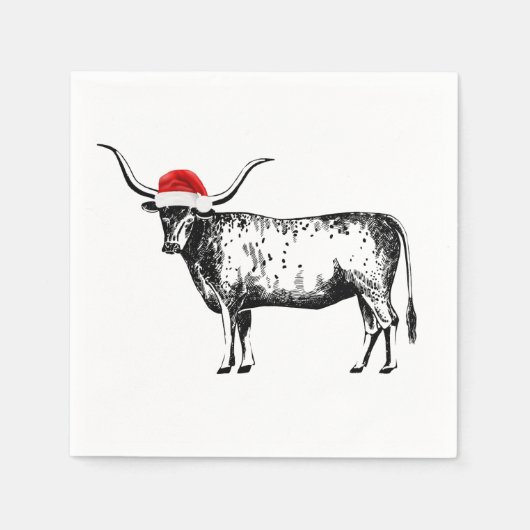 Longhorn Christmas Napkin Serviette (Vorderseite)