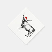 Longhorn Christmas Napkin Serviette (Ecke)