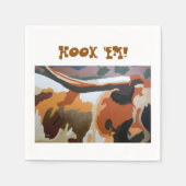 LONGHORN COW PARTY NAPKINS SERVIETTE (Vorderseite)