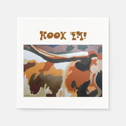 LONGHORN COW PARTY NAPKINS SERVIETTE (Vorderseite)